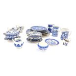 Various blue and white pottery, a Till & Sons Venus milk jug, Spode blue and white wears, dinner pla