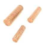 Uncirculated decimal copper coinage, sealed, comprising rolls of two pence, one pence and ha'penny.