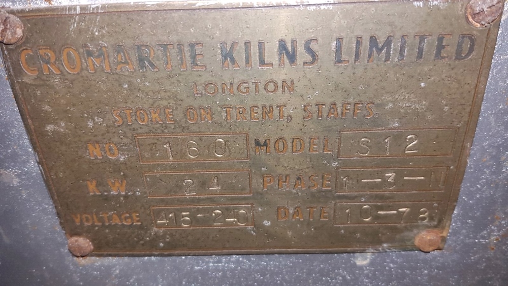 A Cromartie Kilns Limited kiln, no.160, model S12, 24kw, phase 13-11, 240V. Buyer Note: This lot i - Image 2 of 8