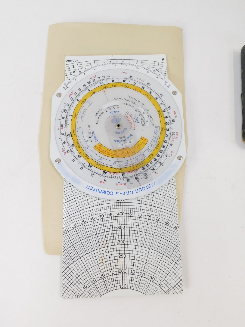 Scientific instruments, comprising Airtour flight navigator, two slide rules and a swallow 60mm tele - Image 3 of 5