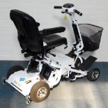 A Quingo Air II mobility scooter, Class II, with key, charging cable, two additional batteries and b