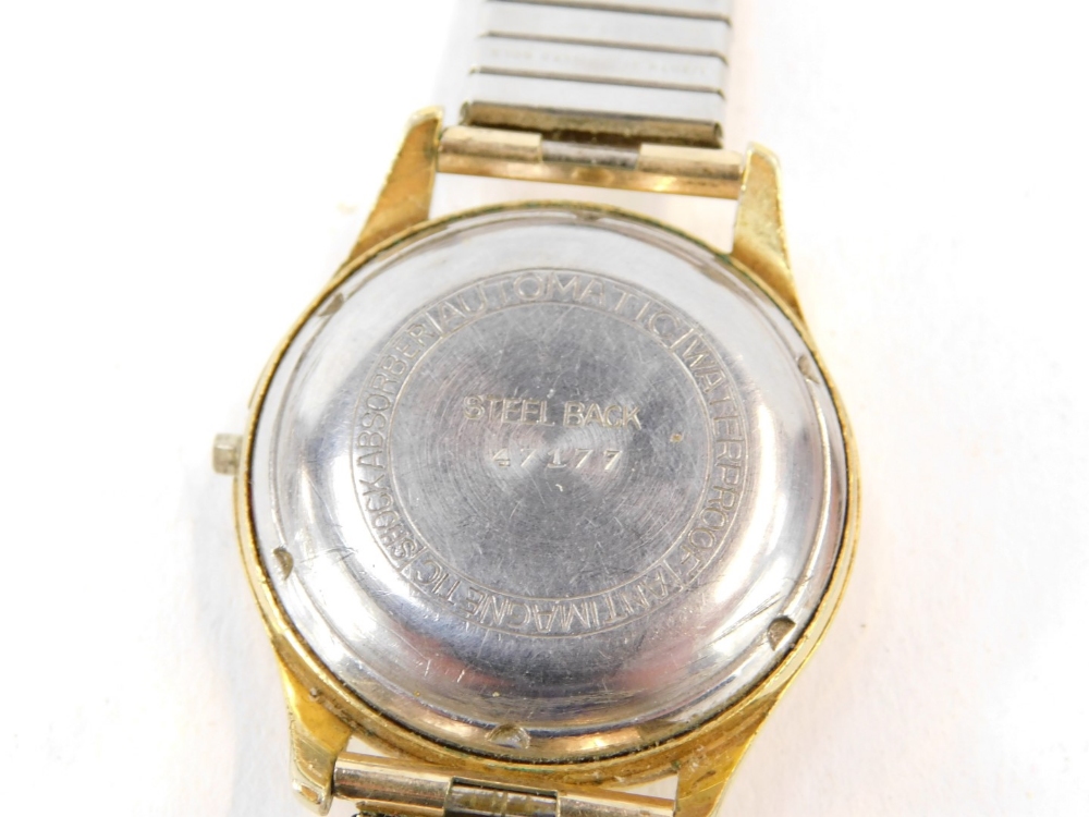 A Bidlingmaier 1952 vintage gentleman's wristwatch, with a black enamel dial, with gold numeric mark - Image 3 of 3