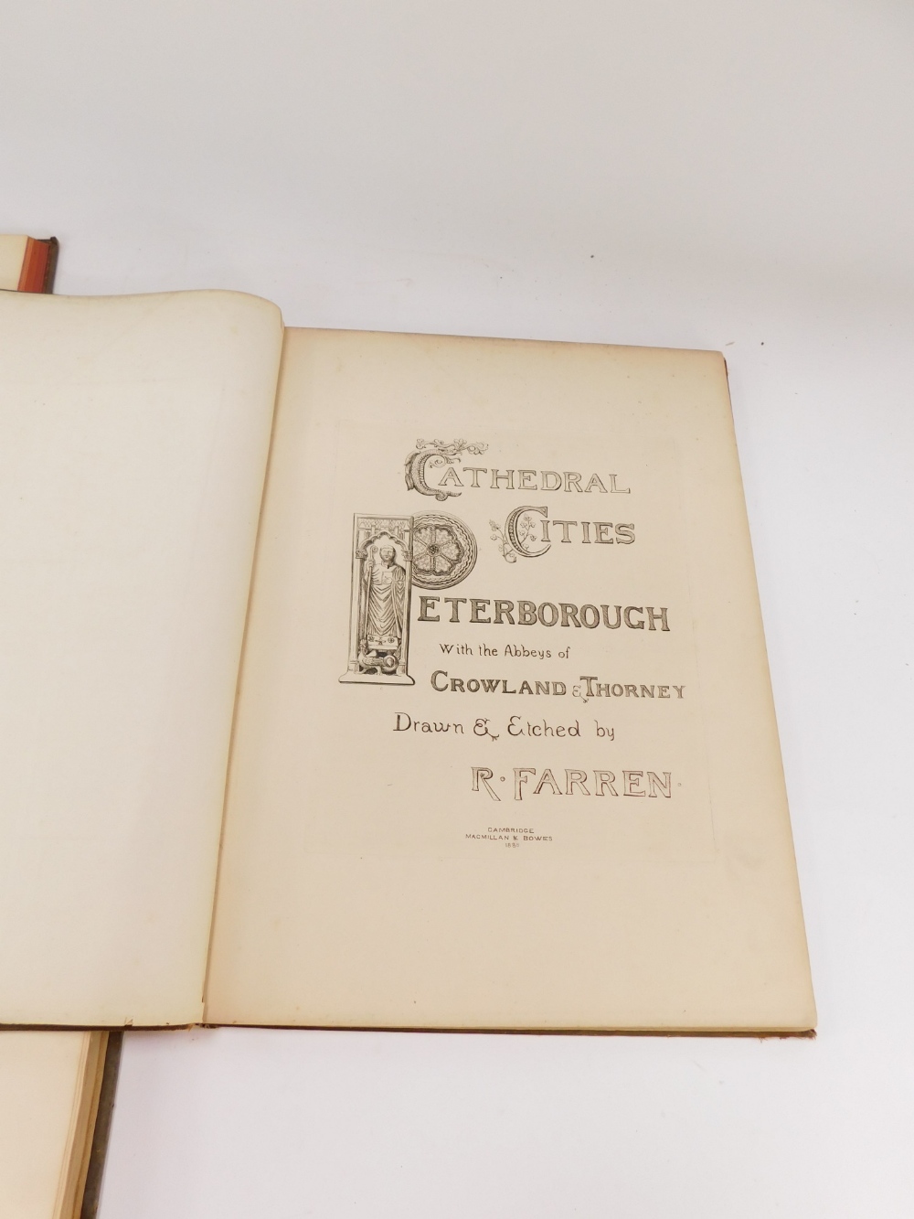 Three mid 19thC books, comprising Thomas Craddock, Peterborough Cathedral, dated 9M 1844, John Brita - Image 2 of 3