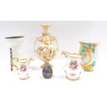 A group of ceramics, comprising a pair of Lady Patricia by Hammersley graduated jugs, each with a gi