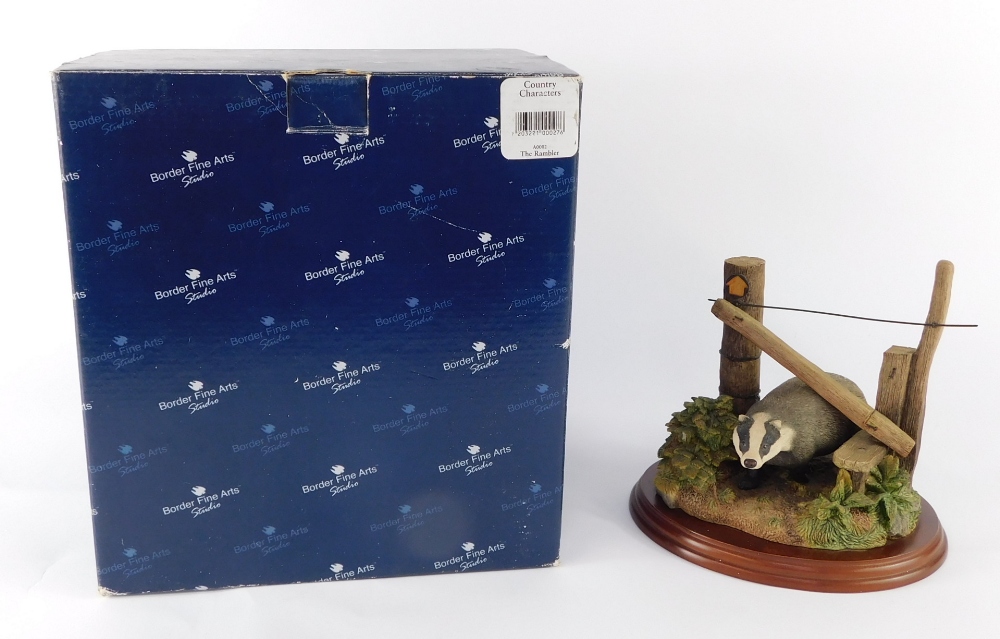 A Border Fine Arts figure group, the Country Characters The Rambler A0002, 6cm high, boxed.