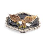 A Great American Buckle Range rodeo buckle, with serial number D1221 and applied eagle motif, 8cm wi