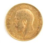 A George V gold half sovereign, dated 1914.