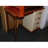 A pine and painted pine dressing table.