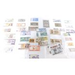 Various world banknotes, Zimbabwe hyper inflation two hundred million dollar note, Peru 100 cien int