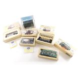 Various Corgi Classic Commercial die cast buses, Last of the Summer Wine die cast Jeep, 6cm high, et