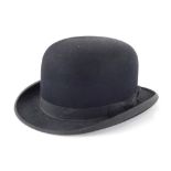 A Dunn and Co bowler hat, labelled to inside, numbered 400, 758.