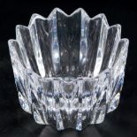 A Orrefors cut glass flower head vase, marked beneath, 11cm high.