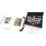 A Treasures From The Royal Collection gold plated silver replica of the Royal Collection ingot stamp