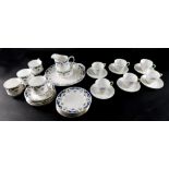 A Shelley Regent pattern part tea service B2406, comprising six cups and saucers, and a further Para