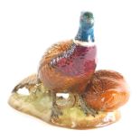 A Beswick figure of pheasants, number 2078, impressed marks beneath, 17cm high.