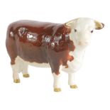 Beswick Hereford cow, Champion of Champions, printed marks beneath, 11cm high.