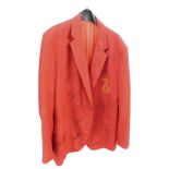 A 1980's Embassy World Snooker official match worn referee jacket, worn by Len Ganley, signed by Sha