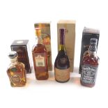 Various alcohol, the Bahenie Founders Reserve Scotch whisky single malt, various other Bourbon Whisk