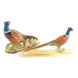 A Beswick figure of a pheasant, 1774, impressed beneath, 10cm high, and another. (2)