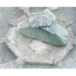 A composition stone water feature., 92cm wide.