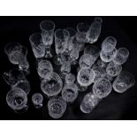 Various crystal glassware, drinking glasses, part suites, champagne flute, 18cm high, etc.(a quantit