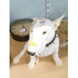 A large Country Artists English bull terrier with separate collar, 32cm high.