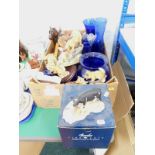 Miscellaneous items, to include a Border Fine Arts figure Mr Billings other figurines blue glass, Sh