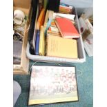 A quantity of books, football prints, to include Dennis Evans, etc.