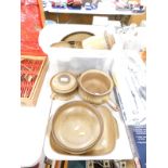 A collection of Denby brown stoneware, to include, rectangular pan, etc.