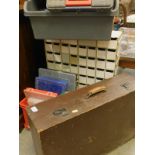 A collection of tool chests, various sizes and designs.