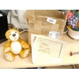 A Gund Cliff Richard Charlie Limited Edition bear with certificate, etc. and a glass tankard with a