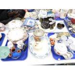 Miscellaneous items to include blue printed piece of China, Denby type stoneware, tureen cover, etc.