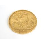A Victorian half gold sovereign, 1901.