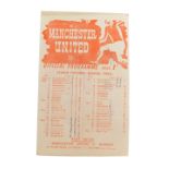 Football programme, Manchester United 1945-6 v. Leeds United.