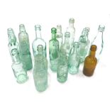 Various late 19th/early 20thC glass bottles, to include F. Harrison Wind-Mill Inn Gainsboro bottle w