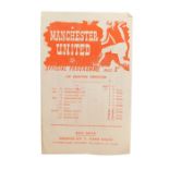 Football programme, Manchester United 1944-5 v. Oldham Athletic.
