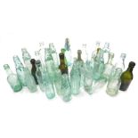 A quantity of late 19th and early 20thC glass bottles, beer bottles and others, etc., to include Cor