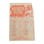 Football programme, Manchester United 1945-6 v. Liverpool.