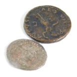 Two Roman type Denarii style coins.