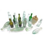 Various 19thC and later glass bottles, various named examples, to include Bracebridge, 21cm high, ot