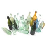 Various late 19th/early 20thC bottles, to include Wellow Brewery Co Louth, 26cm high, part Reform Ac