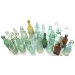 Various late 19th/early 20thC bottles, to include Hunt's Mineral Water Stamford, 16cm high, various