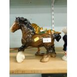 A Beswick shire horse and a Beswick Tang type horse. (2)