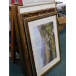 A quantity of large coloured prints, various subjects.