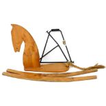 A 1960's Scandinavian style rocking horse, 63cm wide.