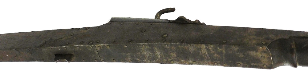 A Thorpe Bartram gun case, together with a rifle stock and barrel. - Image 3 of 3