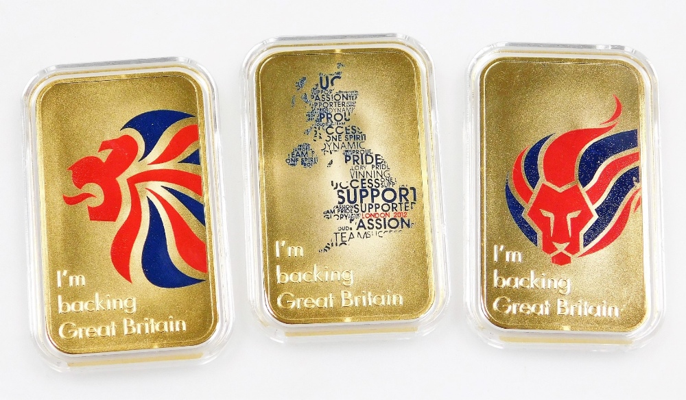 Two Olympic related three limited edition ingot sets, one for Team GB and Paralympics GB gold layere - Bild 4 aus 5