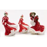 Three Royal Doulton porcelain Christmas figures, comprising Christmas Celebration HN4721, Christmas