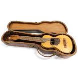 A S Rose and Company of Bombay Limited ukulele, cased.