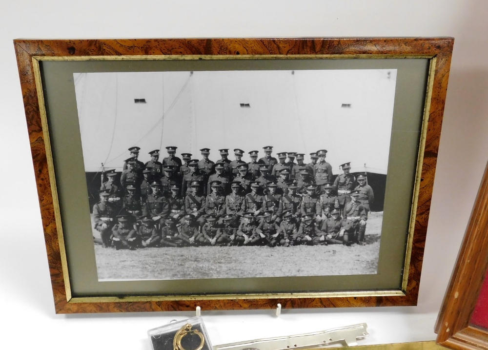 Militaria and sundry ephemera, relating to the Hopper family of Lincolnshire, including cap badges, - Image 5 of 9